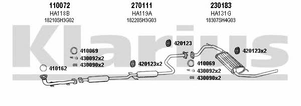 Klarius 420071E Exhaust system 420071E