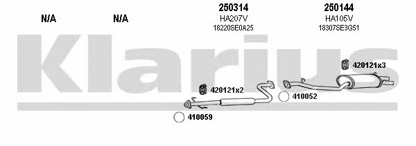 Klarius 420105E Exhaust system 420105E