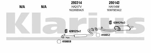 Klarius 420107E Exhaust system 420107E