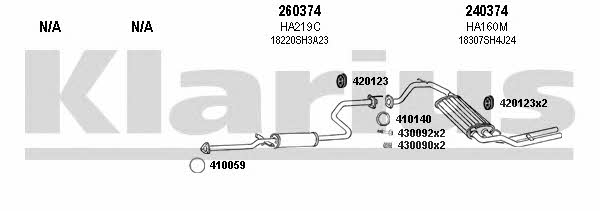 Klarius 420115E Exhaust system 420115E