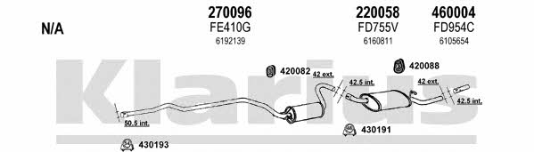 Klarius 360964E Exhaust system 360964E