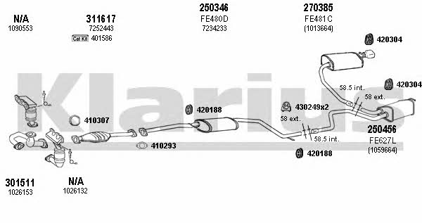 Klarius 360976E Exhaust system 360976E