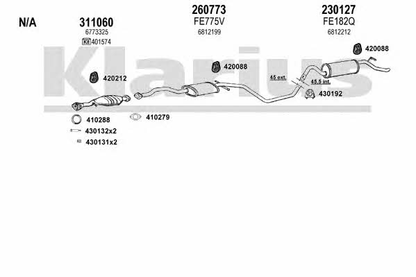  361067E Exhaust system 361067E