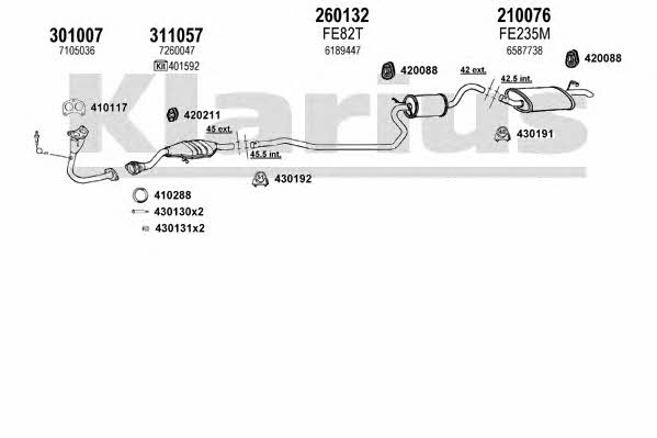  361070E Exhaust system 361070E