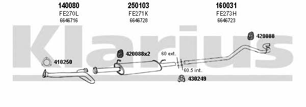 Klarius 361109E Exhaust system 361109E