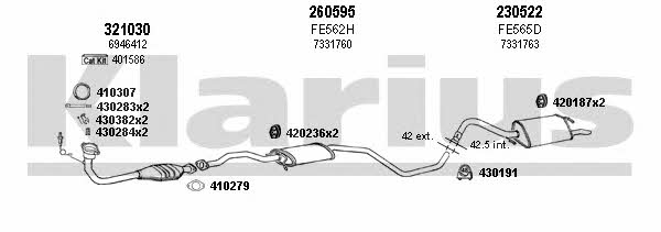 Klarius 361209E Exhaust system 361209E