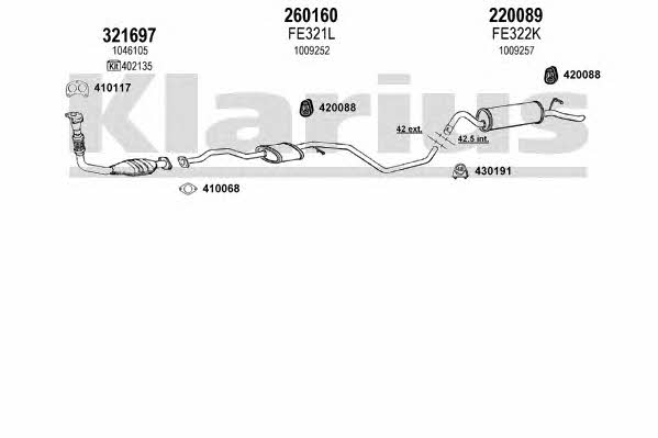 Klarius 361225E Exhaust system 361225E