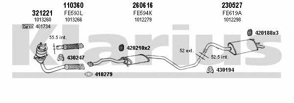 Klarius 361252E Exhaust system 361252E