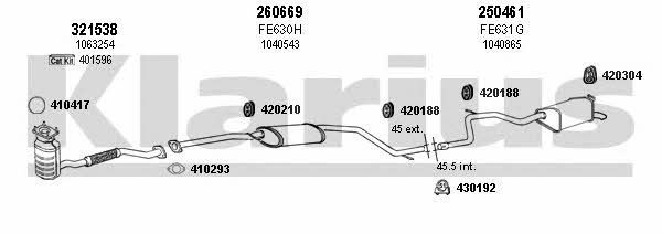 Klarius 361257E Exhaust system 361257E