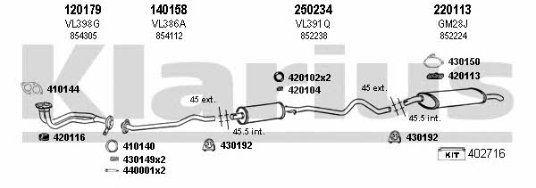 Klarius 390255E Exhaust system 390255E