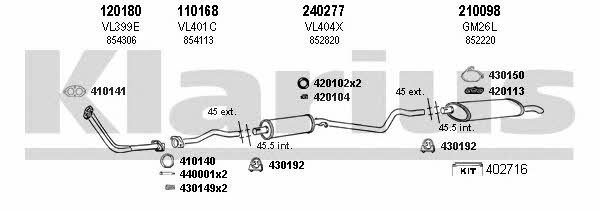 Klarius 390275E Exhaust system 390275E