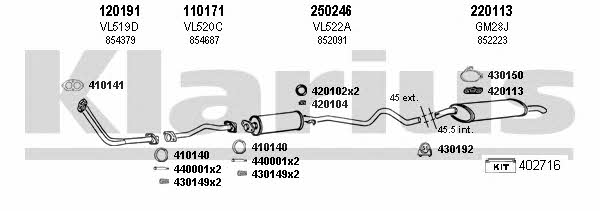 Klarius 390355E Exhaust system 390355E