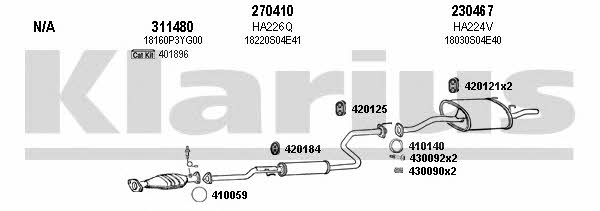 Klarius 420157E Exhaust system 420157E