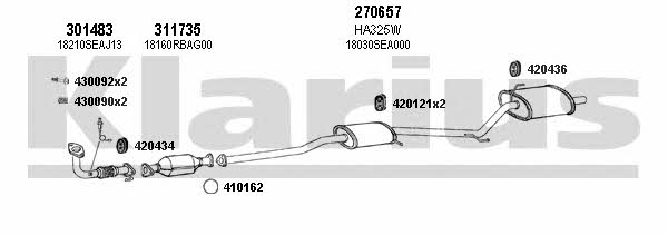 Klarius 420208E Exhaust system 420208E