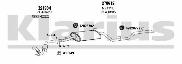  600503E Exhaust system 600503E