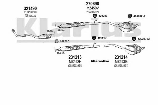  600506E Exhaust system 600506E