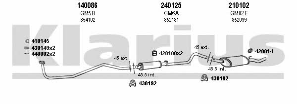  390445E Exhaust system 390445E