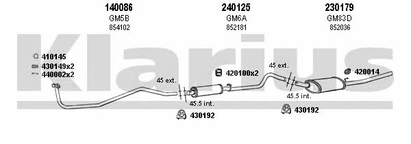 Klarius 390446E Exhaust system 390446E