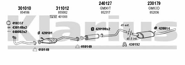 Klarius 390459E Exhaust system 390459E