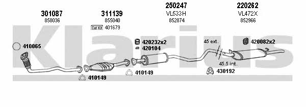 Klarius 390494E Exhaust system 390494E