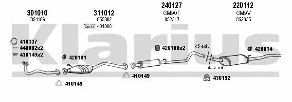 Klarius 390568E Exhaust system 390568E