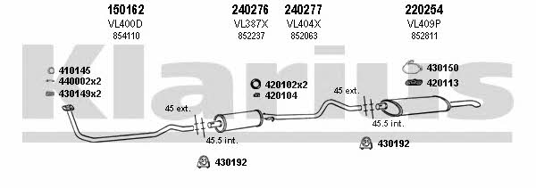  390599E Exhaust system 390599E