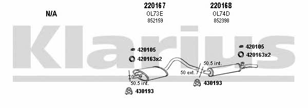 Klarius 390753E Exhaust system 390753E