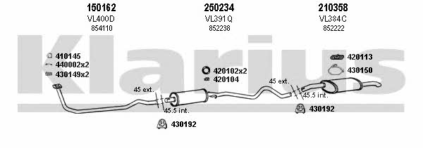 Klarius 390782E Exhaust system 390782E