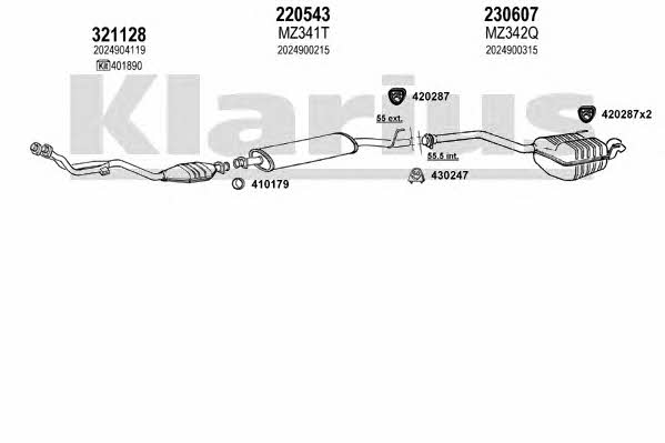 Klarius 600529E Exhaust system 600529E