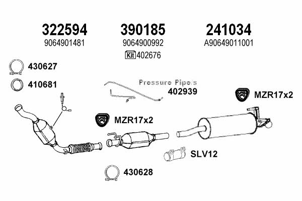  600579E Exhaust system 600579E