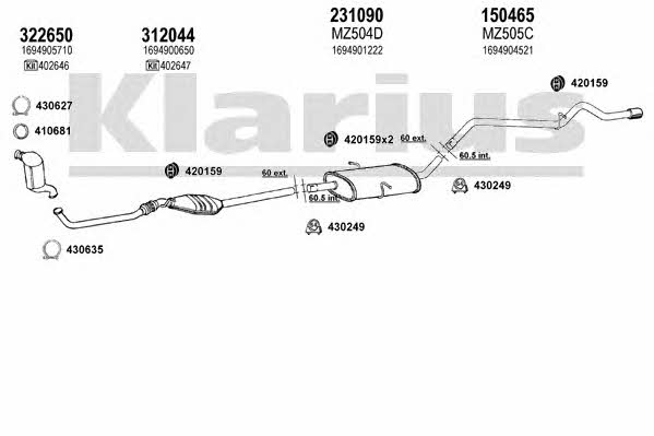 Klarius 600621E Exhaust system 600621E