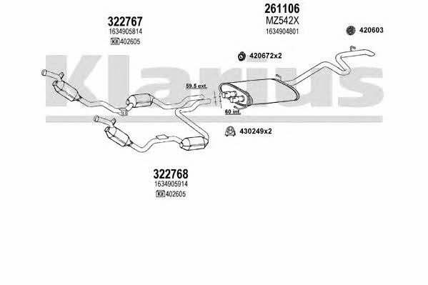 Klarius 600822E Exhaust system 600822E