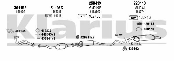  390923E Exhaust system 390923E