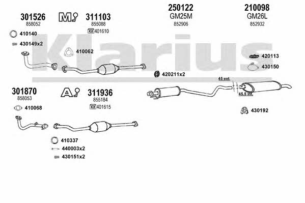 Klarius 390952E Exhaust system 390952E