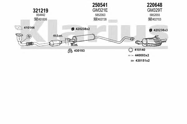  391018E Exhaust system 391018E