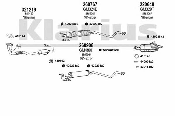 Klarius 391020E Exhaust system 391020E