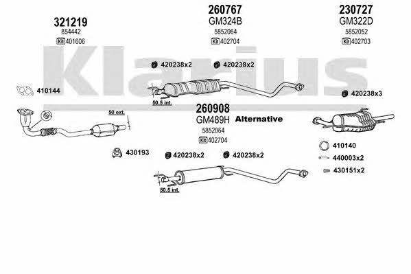 Klarius 391021E Exhaust system 391021E