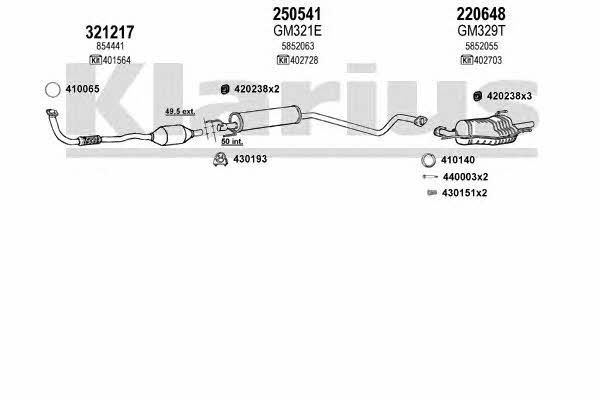  391022E Exhaust system 391022E