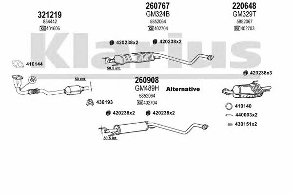 Klarius 391024E Exhaust system 391024E