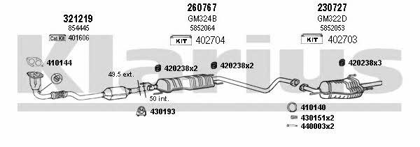 Klarius 391025E Exhaust system 391025E