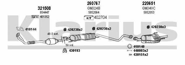  391086E Exhaust system 391086E