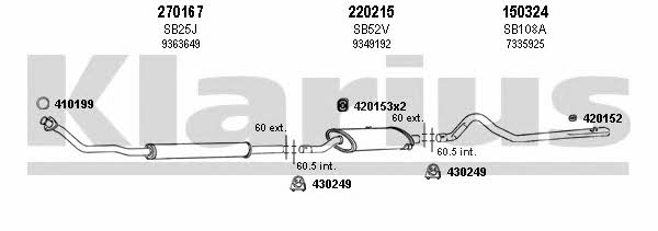  750133E Exhaust system 750133E