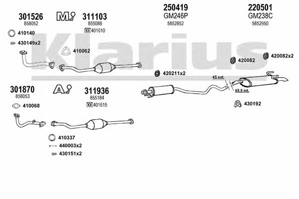  391124E Exhaust system 391124E