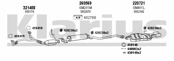Klarius 391176E Exhaust system 391176E
