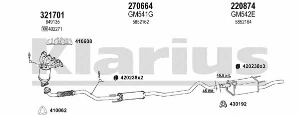 Klarius 391199E Exhaust system 391199E