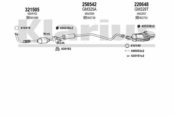  391214E Exhaust system 391214E