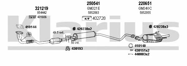  391218E Exhaust system 391218E