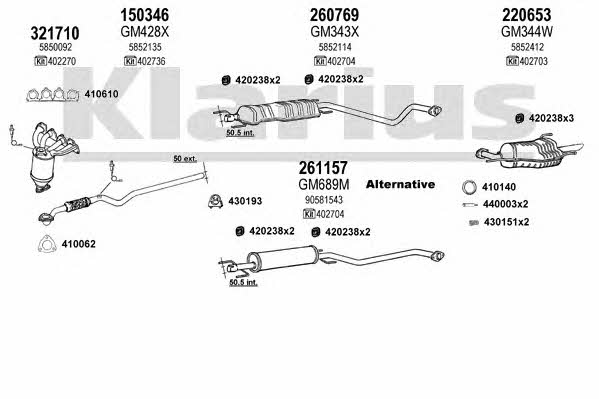  391238E Exhaust system 391238E