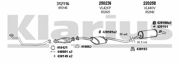 Klarius 391243E Exhaust system 391243E