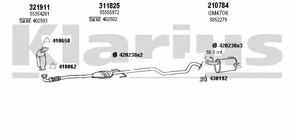 Klarius 391268E Exhaust system 391268E